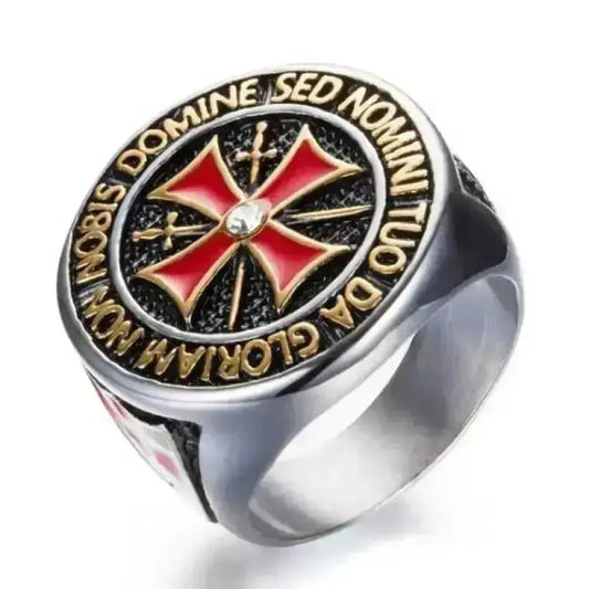 Bague en acier - Chevaliers Templiers - Le Pratique du Motard