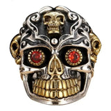 Bague motard tête de mort égyptienne (Argent) - Le Pratique du Motard