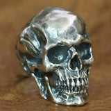Bague motard tête de mort égyptienne (Argent) - Le Pratique du Motard