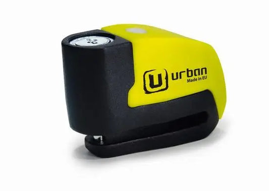 Bloque Disque ø6 mm avec ALARME et AVERTISSEUR Jaune et noir - Le Pratique du Motard