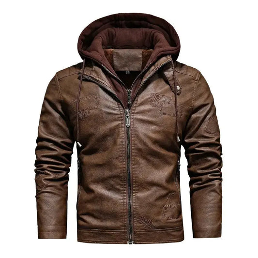 Blouson en cuir homme avec capuche - KINGS Le Pratique du Motard