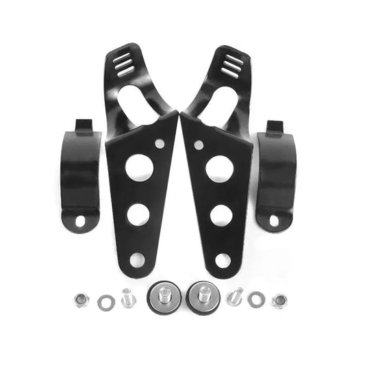 Boîtier pour Phare LED  moto 7" Universel + supports de fourche 35-43mm Le Pratique du Motard