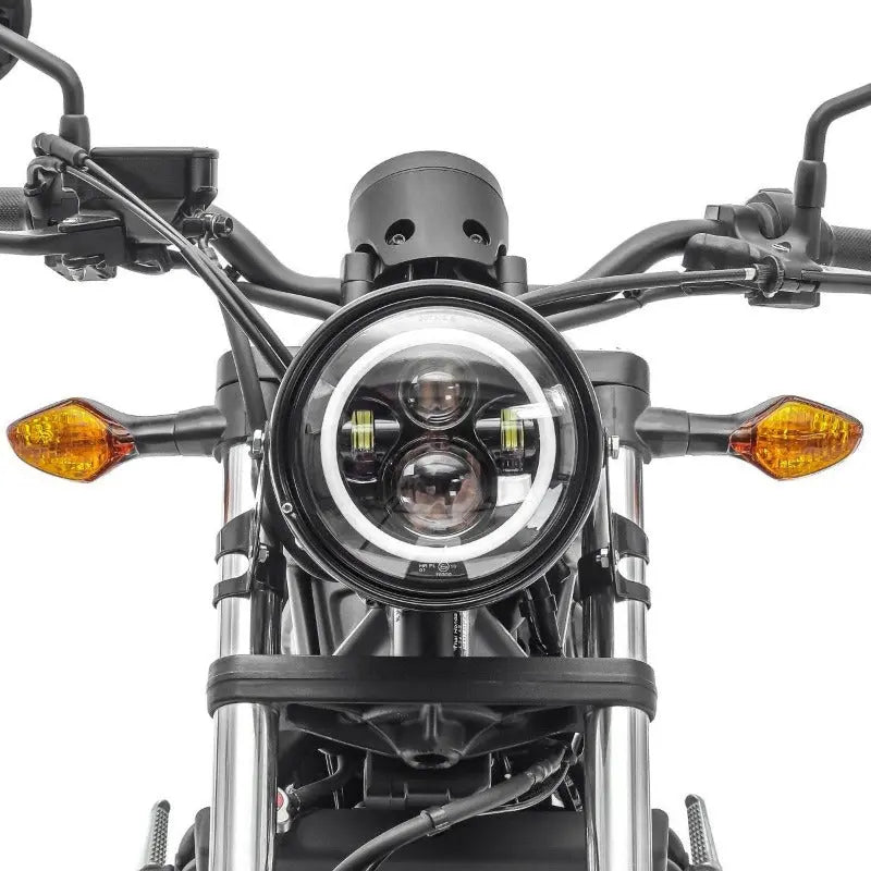 Boîtier pour Phare LED  moto 7" Universel + supports de fourche 35-43mm Le Pratique du Motard