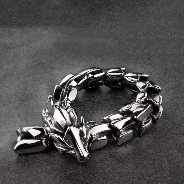 BRACELET BIKER "ÉCAILLES DE DRAGON " - Le Pratique du Motard