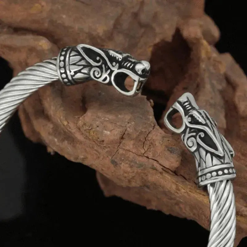 Bracelet Bikers Viking Dragons Enflammés - Le Pratique du Motard