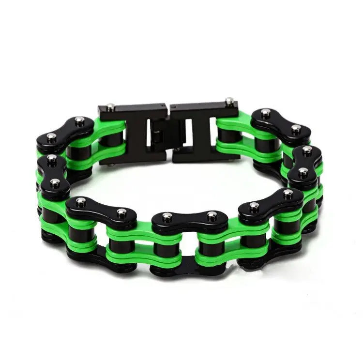 Bracelet chaine de Moto Vert - Le Pratique du Motard