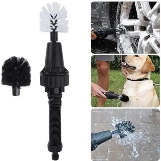 Brosse de nettoyage rotative a pression d'eau - Le Pratique du Motard