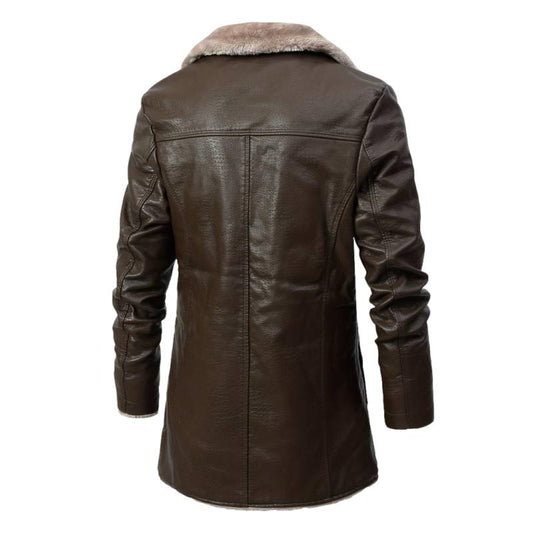 Manteau col fourrure Homme - Marron - LE PRATIQUE DU MOTARD