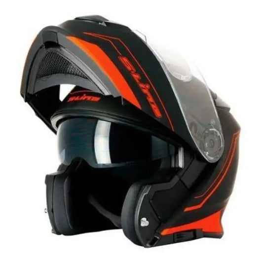 Casque Modulable Double écran Noir et Rouge MAT | SLine550 - Le Pratique du Motard