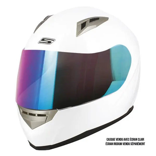 Casque Moto Femme Integral BLANC - S448 Le Pratique du Motard