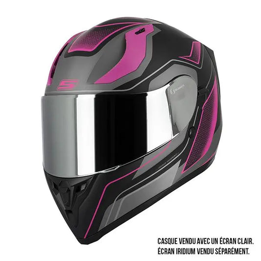 Casque Moto Rose Femme- S441 VENGE +PINLOCK Le Pratique du Motard
