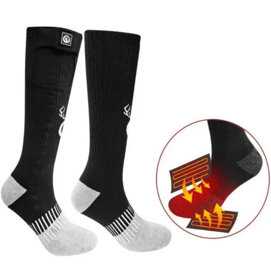Chaussette chauffante moto - Noir et gris Le Pratique du Motard