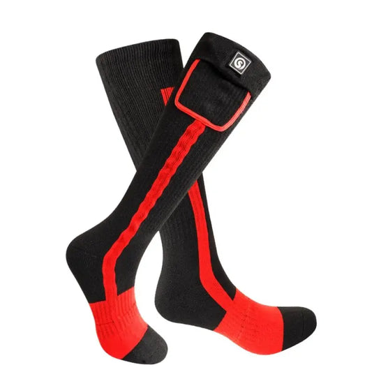 Chaussettes chauffantes moto - Rouge Le Pratique du Motard