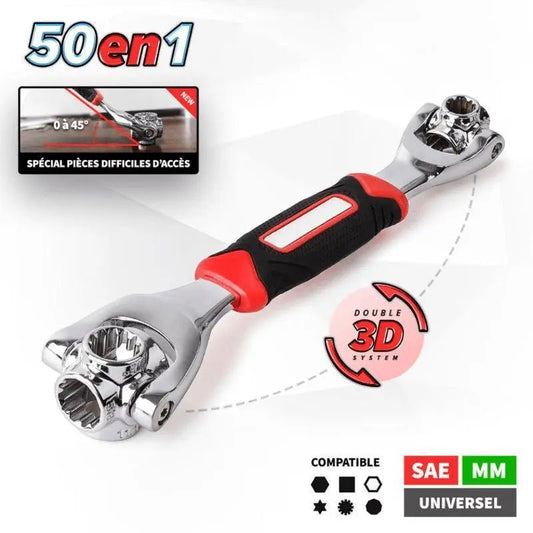 Clé Tigre - 50 outils en 1 - Le Pratique du Motard