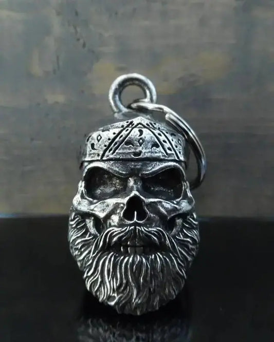 Cloche ange gardien à tête de motard old school - Le Pratique du Motard