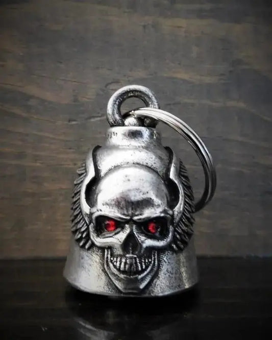 Cloche ange gardien diamant à tête de mort - Le Pratique du Motard