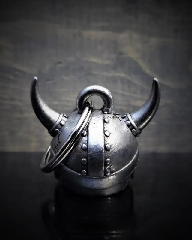 Cloche de moto unique Bravo bells " Casque viking crâne" - Le Pratique du Motard