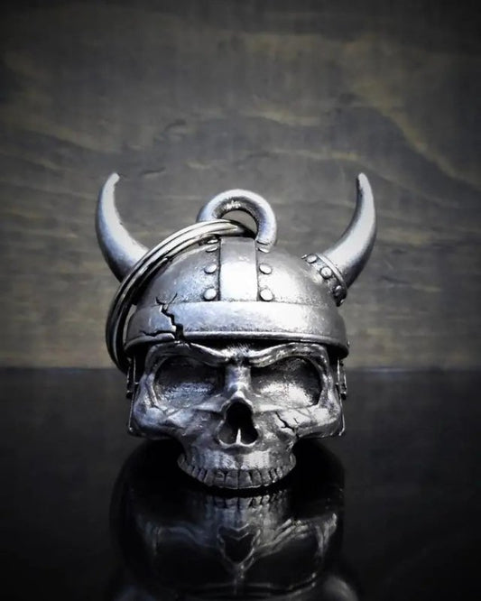 Cloche de moto unique Bravo bells " Casque viking crâne" - Le Pratique du Motard