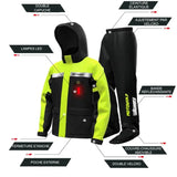 Tenue de pluie moto| GS2 Jaune - LE PRATIQUE DU MOTARD