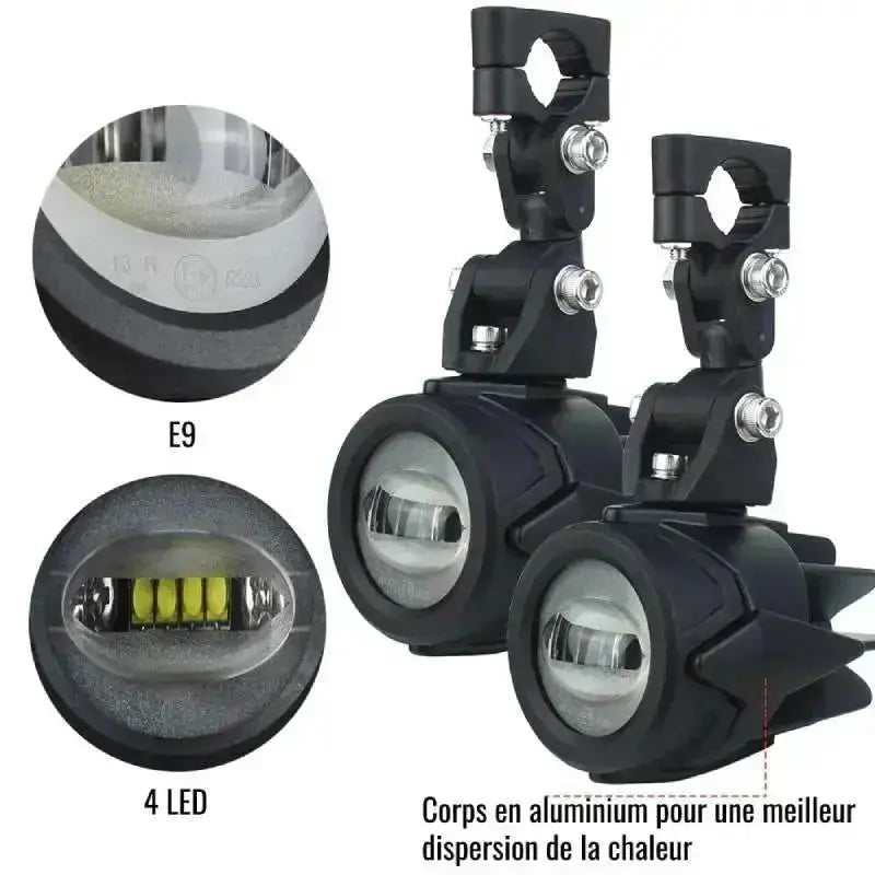 Feux additionnels LED moto multidirectionnel - Le Pratique du Motard