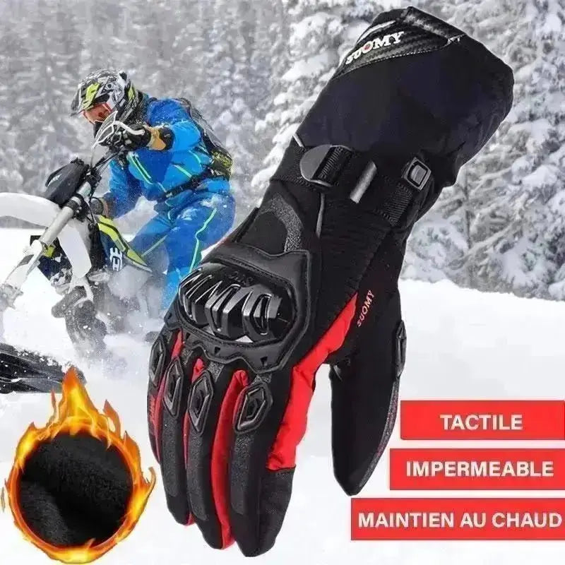 Gants de moto Gants de moto – gants d'hiver imperméables coupe-vent  protection