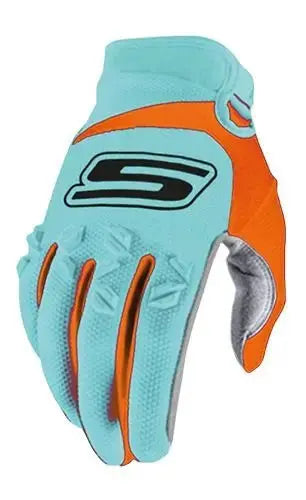 Gants Motocross CROSS US Taille L Orange/Bleu NON HOMOLOGUE C.E - Le Pratique du Motard