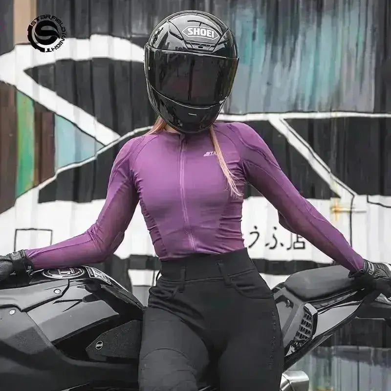 Gilet de Protection Femme Moto - Violet - Le Pratique du Motard