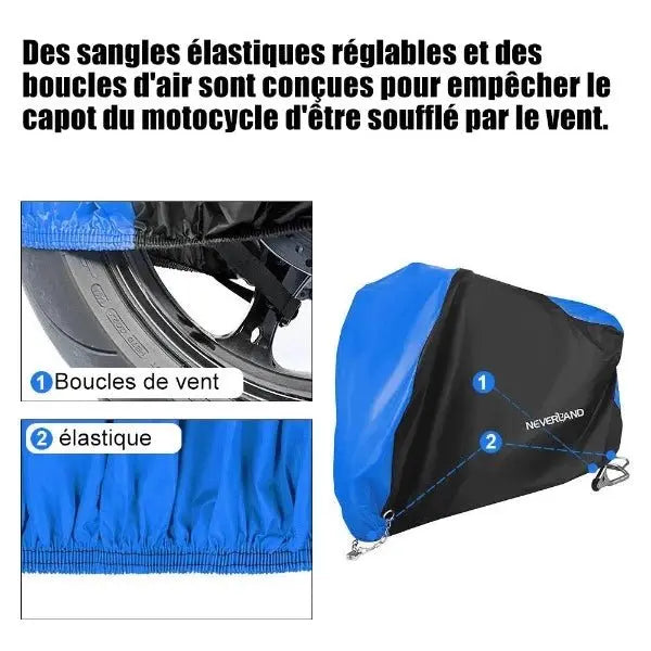 Housse de Protection Moto- Bleu Le Pratique du Motard