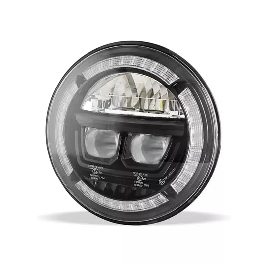 Phare avant 7 pouces LED Compatible Harley Davidson F10 Le Pratique du Motard