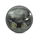 Phare avant LED motos, 5.75 pouces + support - Set Compatible Harley Davidson Dyna Sportster Softail Le Pratique du Motard