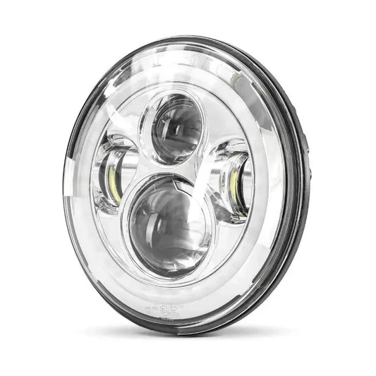 Phare LED 7" compatible Harley Davidson - Chrome Le Pratique du Motard