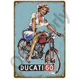 Plaque décorative métallique DUCATI - Le Pratique du Motard