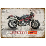 Plaque décorative métallique DUCATI - Le Pratique du Motard