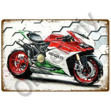 Plaque décorative métallique DUCATI - Le Pratique du Motard