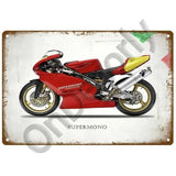 Plaque décorative métallique DUCATI - Le Pratique du Motard