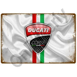 Plaque décorative métallique DUCATI - Le Pratique du Motard