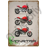 Plaque décorative métallique DUCATI - Le Pratique du Motard