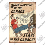 Plaque décorative métallique Garage - Le Pratique du Motard