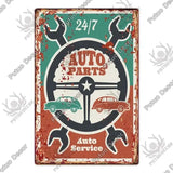 Plaque décorative métallique Garage - Le Pratique du Motard