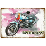Plaque décorative métallique Moto Guzzi - Le Pratique du Motard