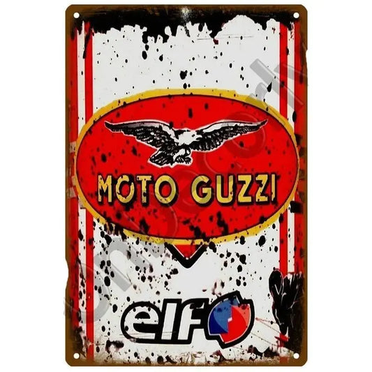 Plaque décorative métallique Moto Guzzi - Le Pratique du Motard