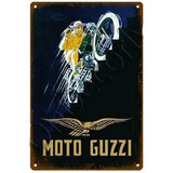 Plaque décorative métallique Moto Guzzi - Le Pratique du Motard