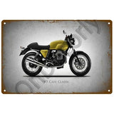 Plaque décorative métallique Moto Guzzi - Le Pratique du Motard