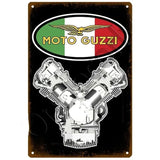 Plaque décorative métallique Moto Guzzi - Le Pratique du Motard