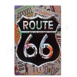 Plaque américaine décorative Route 66 Le Pratique du Motard