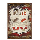 Plaque américaine décorative Route 66 Le Pratique du Motard