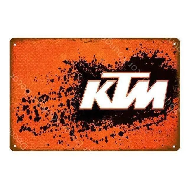 Plaque métallique Off-road KTM - Le Pratique du Motard