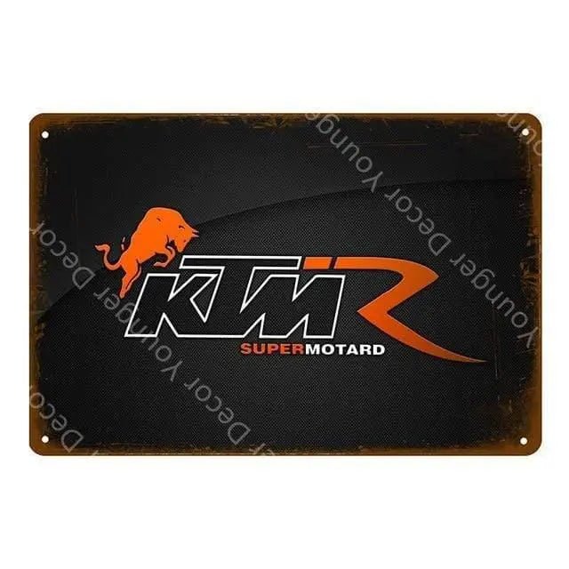 Plaque métallique Off-road KTM - Le Pratique du Motard