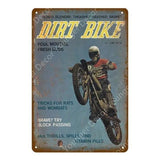 Plaque métallique "Vieille moto" - Le Pratique du Motard