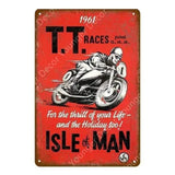 Plaque métallique "Vieille moto" - Le Pratique du Motard